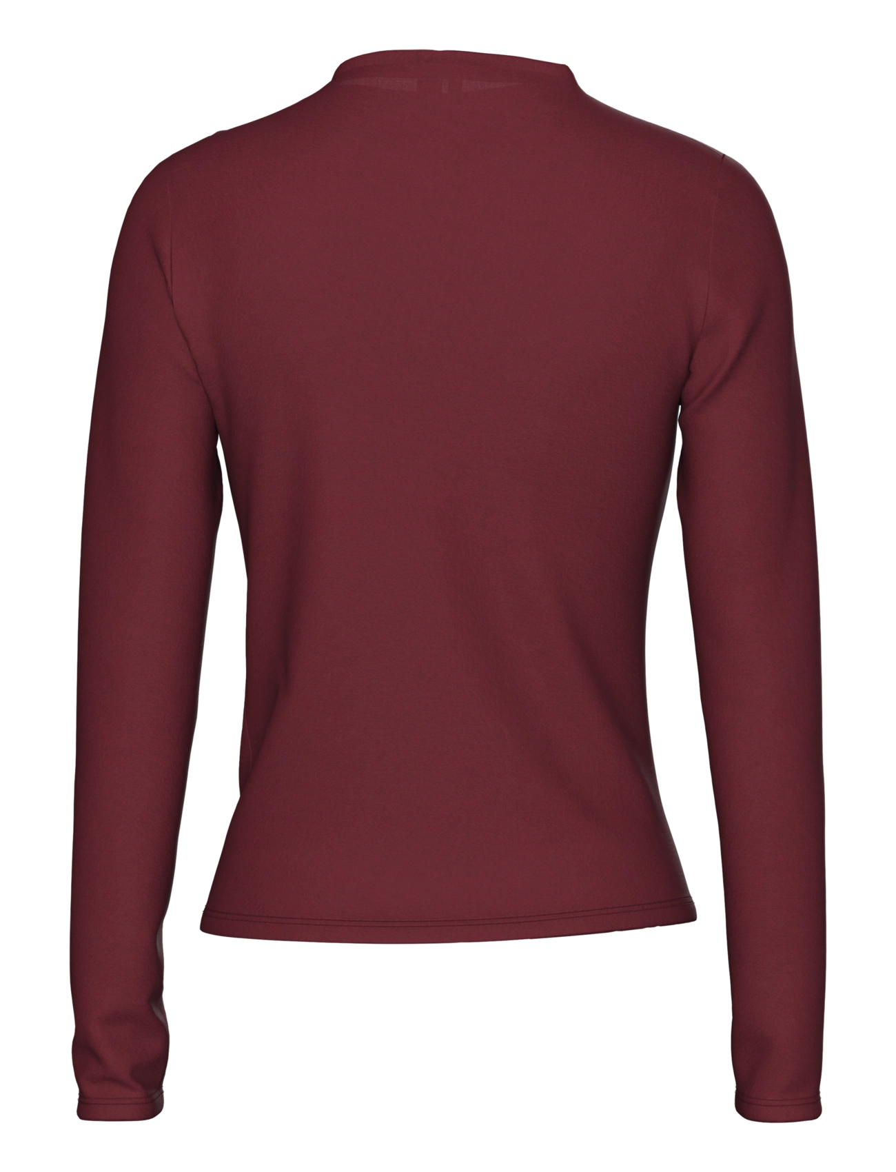 Pieces - PCMADISON LS DRAPED TOP JRS NOOS BC - long sleeved blouses - tawny port - 2