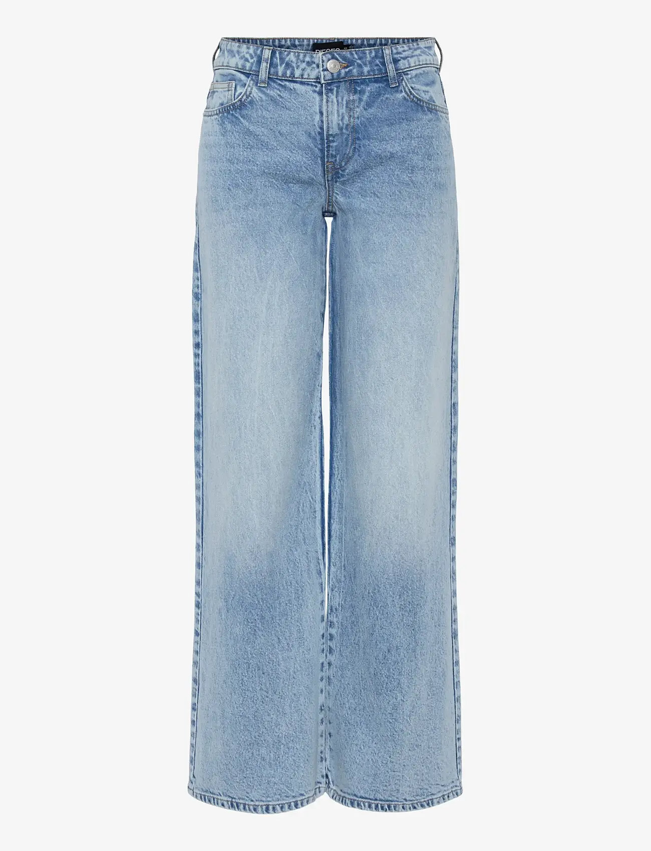 Pieces - PCSELMA LW WIDE JEANS LB NOOS BC - brede jeans - light blue denim - 1
