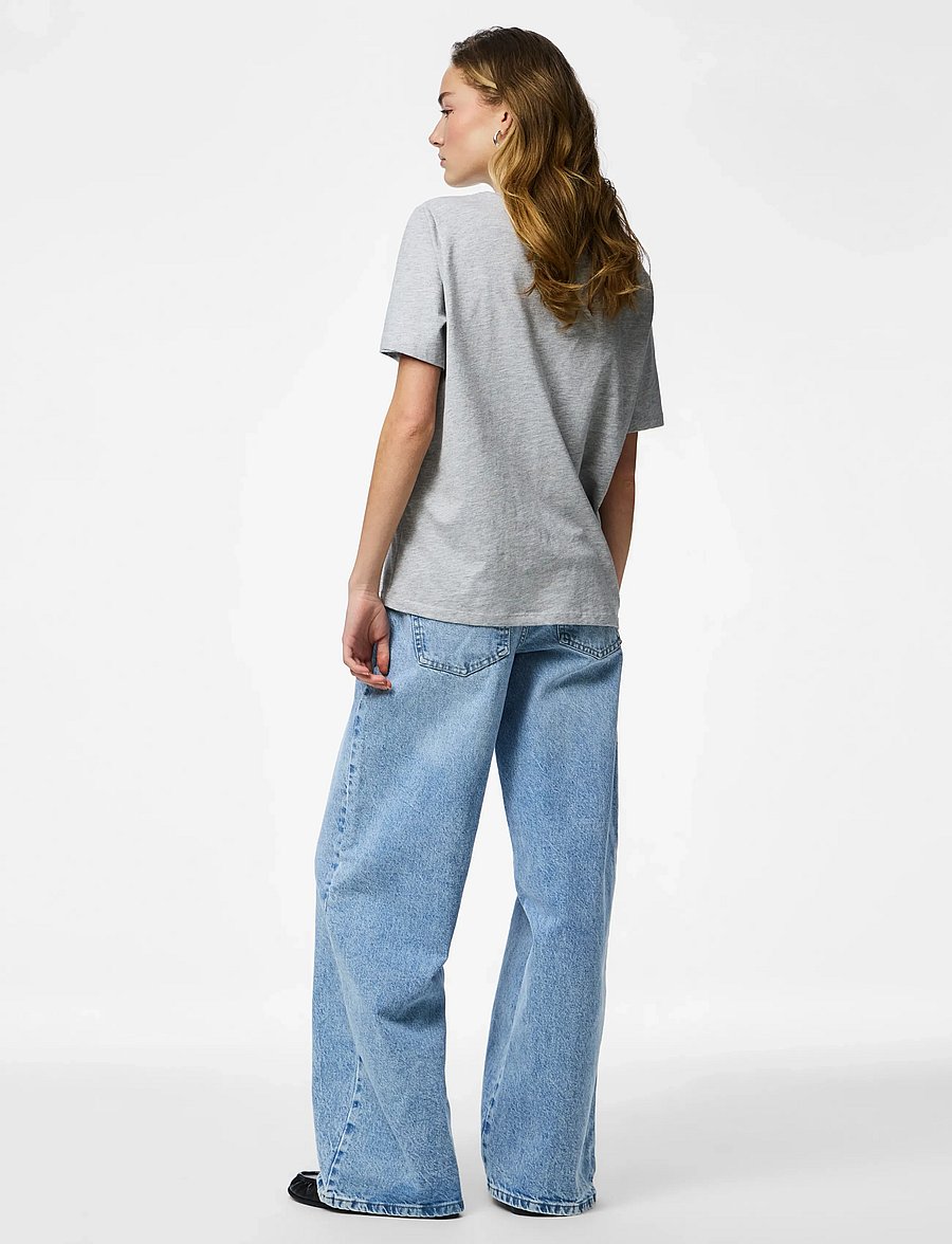 Pieces - PCSELMA LW WIDE JEANS LB NOOS BC - hosen mit weitem bein - light blue denim - 3