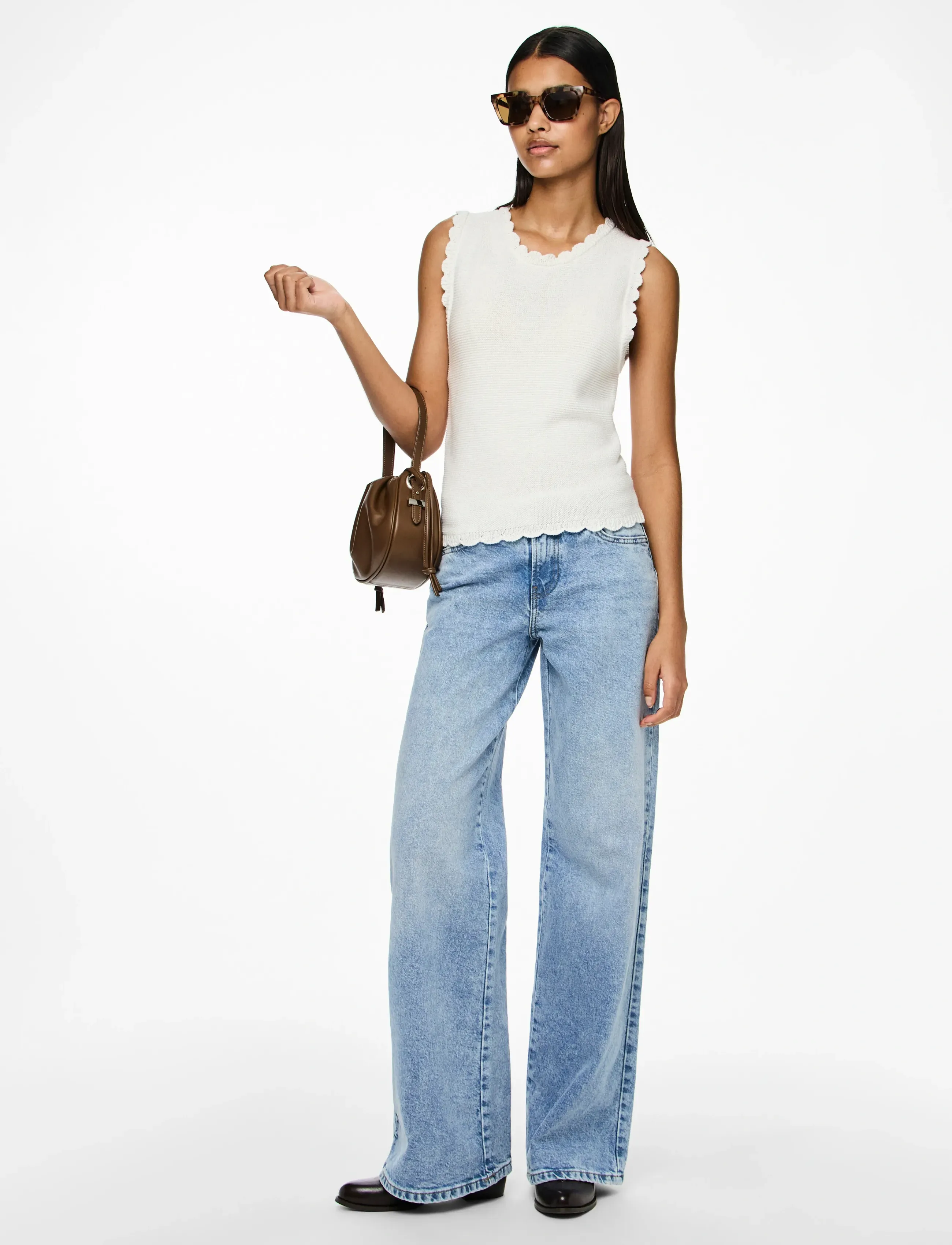 PIECES Pcselma Lw Wide Jeans Lb Noos Bc dam – bild 9