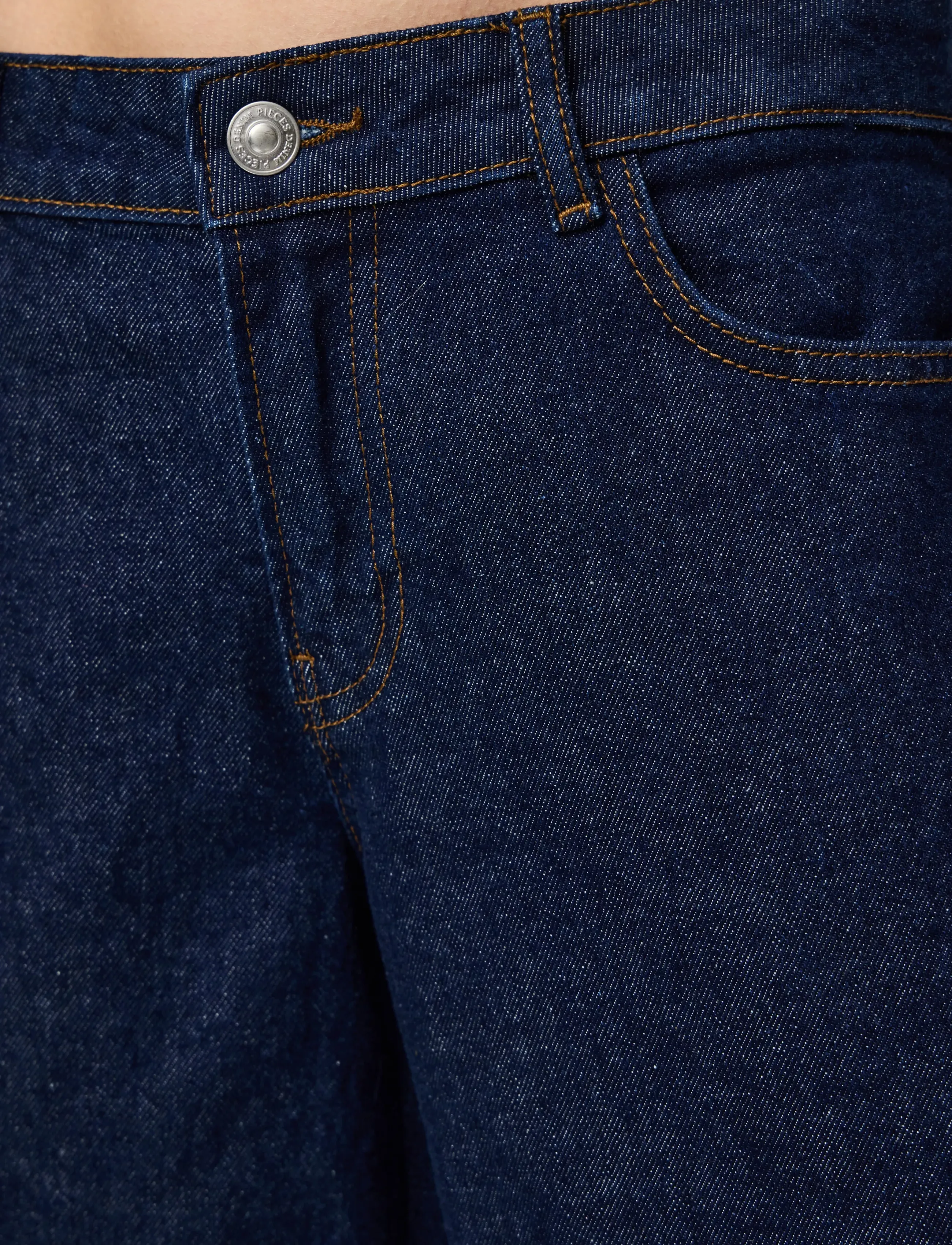 Pieces - PCSELMA LW WIDE JEANS RINSE NOOS BC - brede jeans - dark blue denim - 5