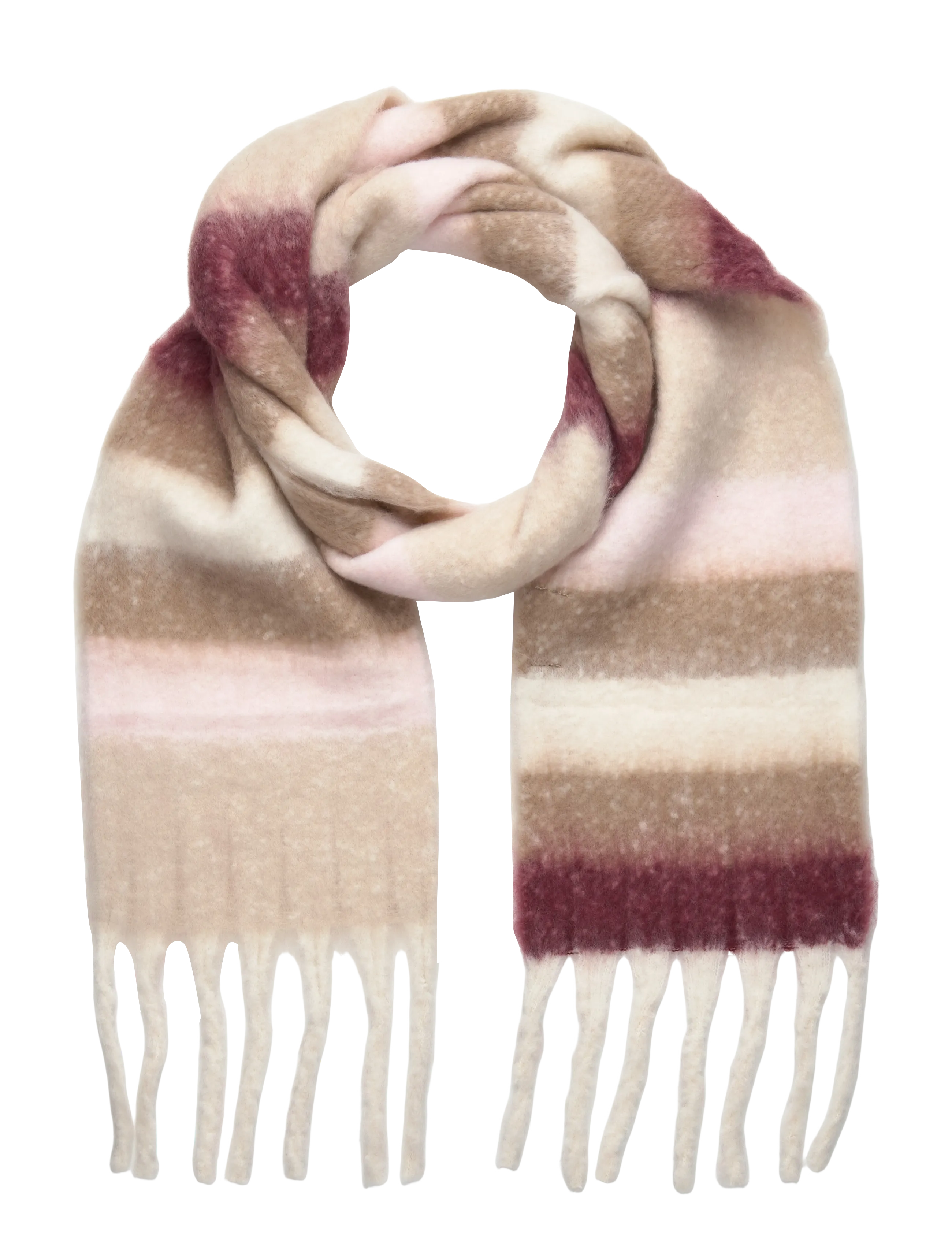 Pieces PCLULU LONG SCARF PWP BC - Tørklæder - TAWNY PORT / beige