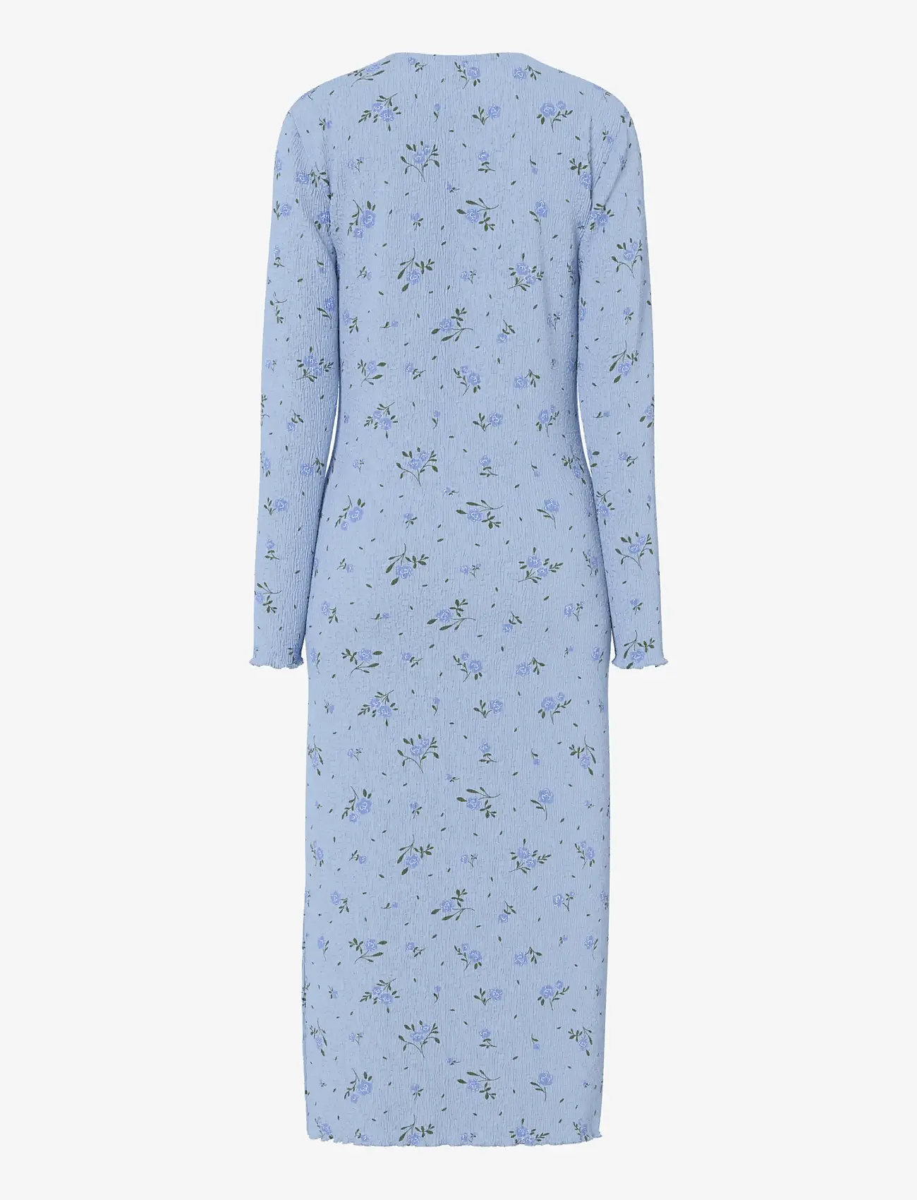Pieces - PCFLORA LS MIDI DRESS JRS NOOS BC - midi kjoler - cashmere blue - 2