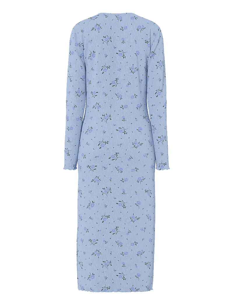Pieces - PCFLORA LS MIDI DRESS JRS NOOS BC - midi kjoler - cashmere blue - 2
