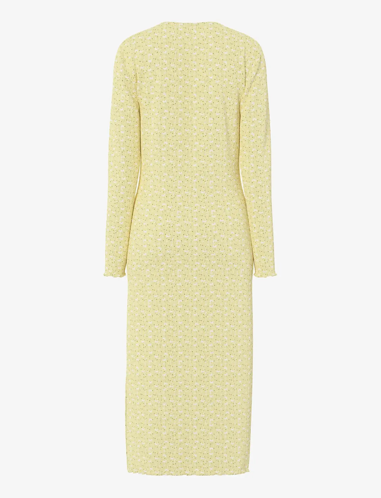 Pieces - PCFLORA LS MIDI DRESS JRS NOOS BC - midi kjoler - french vanilla - 2