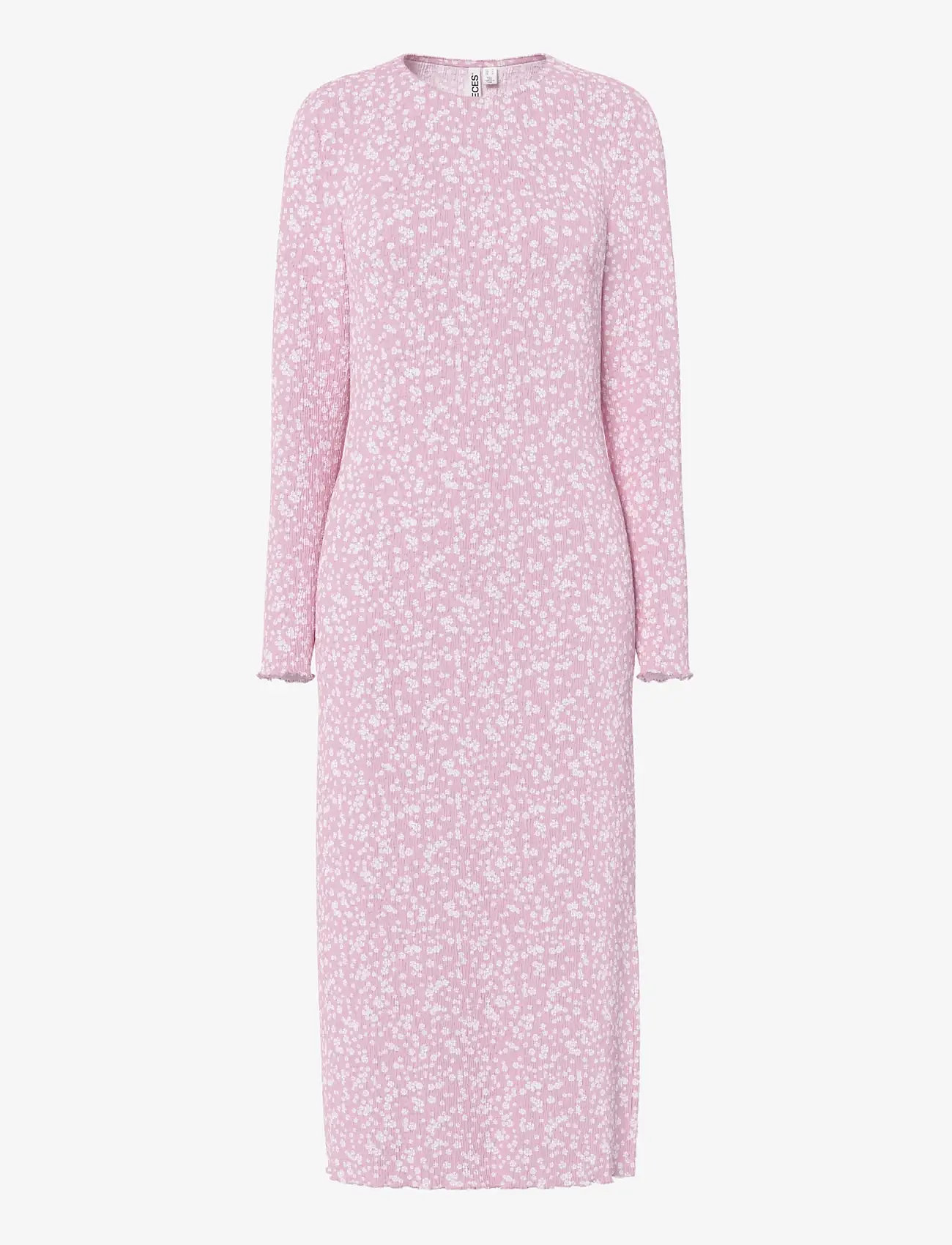 Pieces - PCFLORA LS MIDI DRESS JRS NOOS BC - midi kjoler - roseate spoonbill - 1