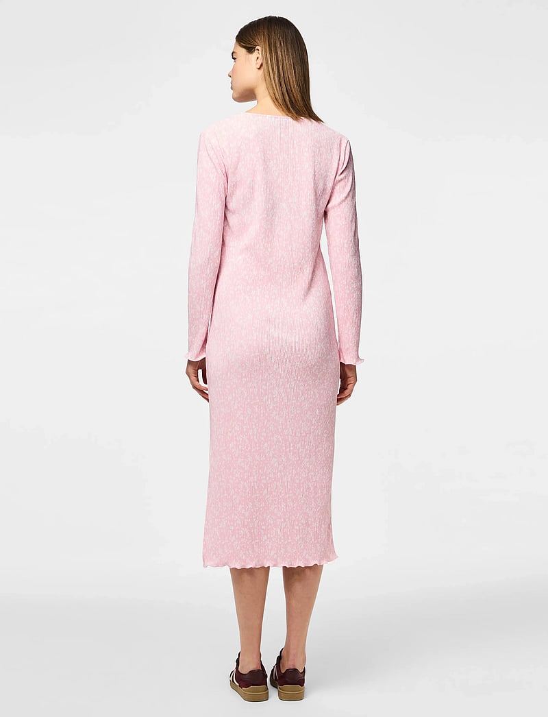 Pieces - PCFLORA LS MIDI DRESS JRS NOOS BC - midi kjoler - roseate spoonbill - 3