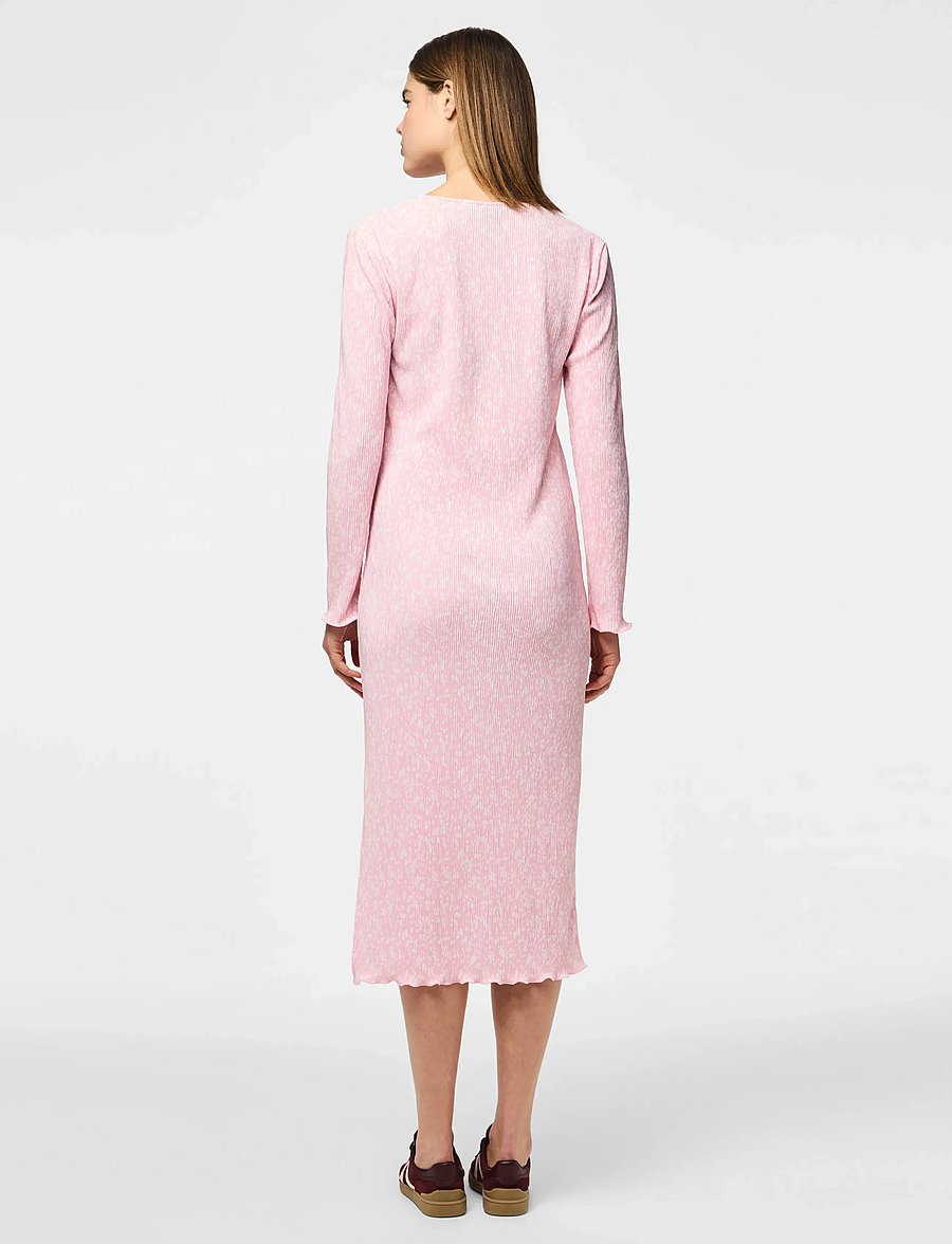 Pieces - PCFLORA LS MIDI DRESS JRS NOOS BC - midikleider - roseate spoonbill - 3