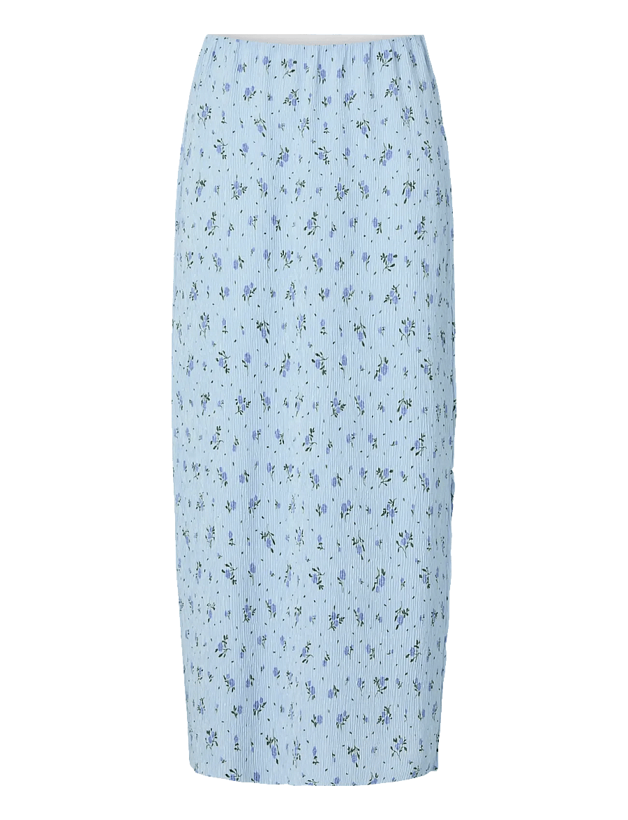 Pieces - PCFLORA HW ANKLE SKIRT JRS MSA BC - plisserade kjolar - cashmere blue - 0
