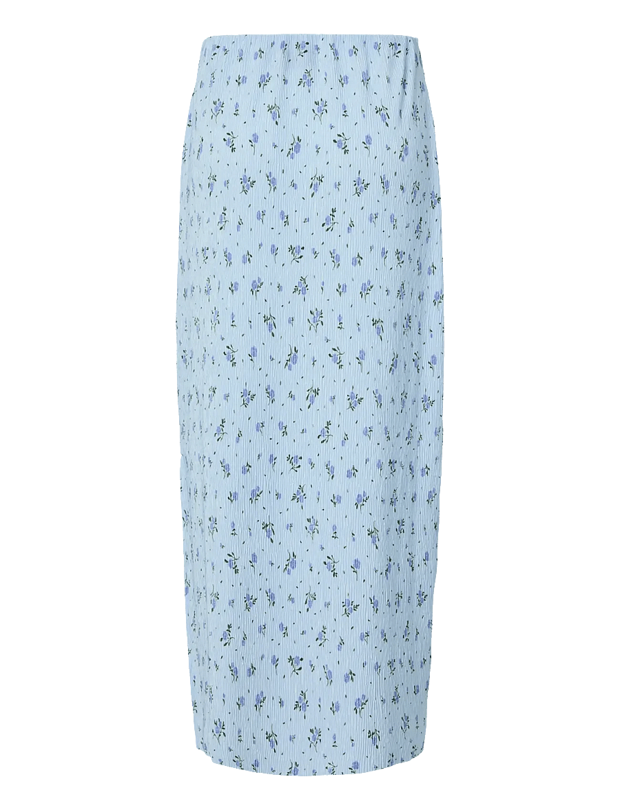 Pieces - PCFLORA HW ANKLE SKIRT JRS MSA BC - plisserade kjolar - cashmere blue - 1