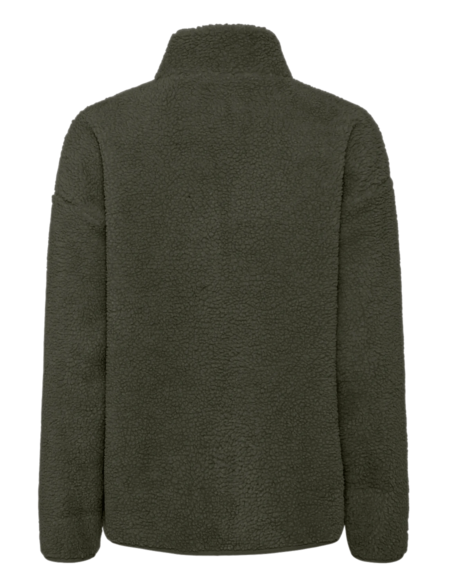 Pieces - PCSADIA LS TEDDY JACKET NOOS BC - frühlingsjacken - forest night - 2