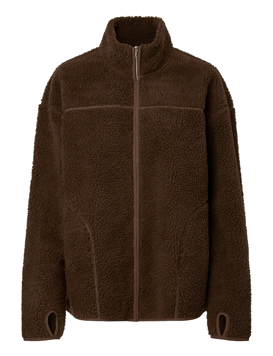 Pieces - PCSADIA LS TEDDY JACKET NOOS BC - vårjackor - hot fudge - 1