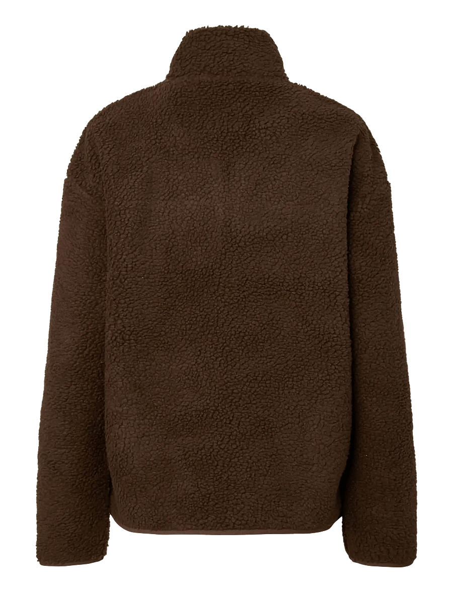 Pieces - PCSADIA LS TEDDY JACKET NOOS BC - vårjackor - hot fudge - 2