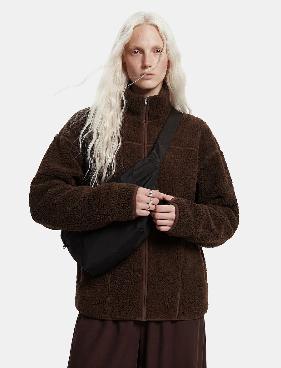 Pieces - PCSADIA LS TEDDY JACKET NOOS BC - vårjackor - hot fudge - 0