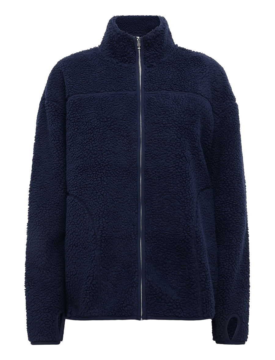 Pieces - PCSADIA LS TEDDY JACKET NOOS BC - frühlingsjacken - maritime blue - 0
