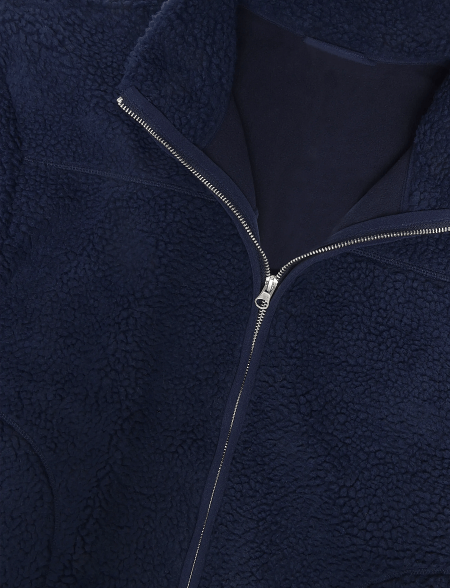 Pieces - PCSADIA LS TEDDY JACKET NOOS BC - frühlingsjacken - maritime blue - 2