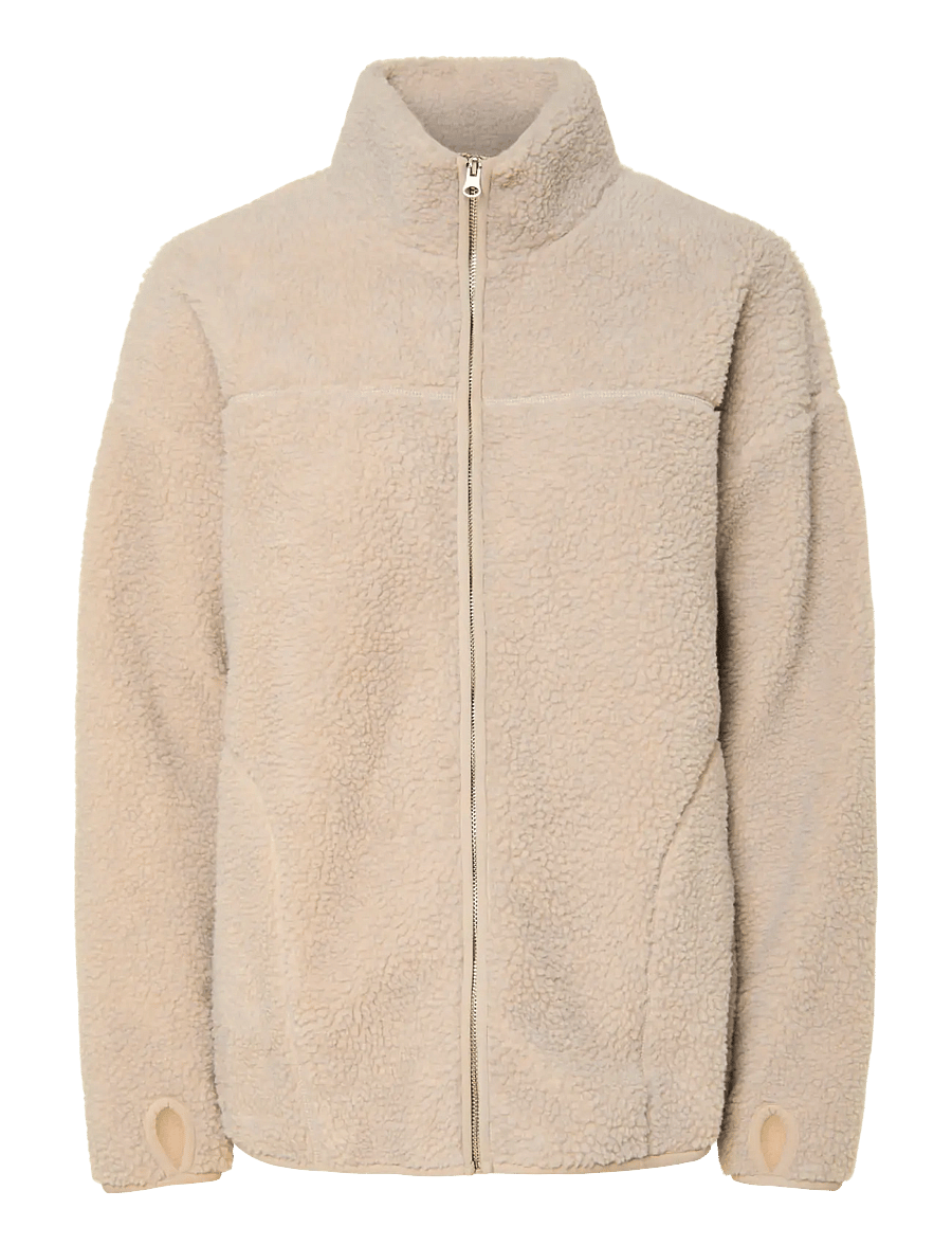 Pieces - PCSADIA LS TEDDY JACKET NOOS BC - frühlingsjacken - silver gray - 1