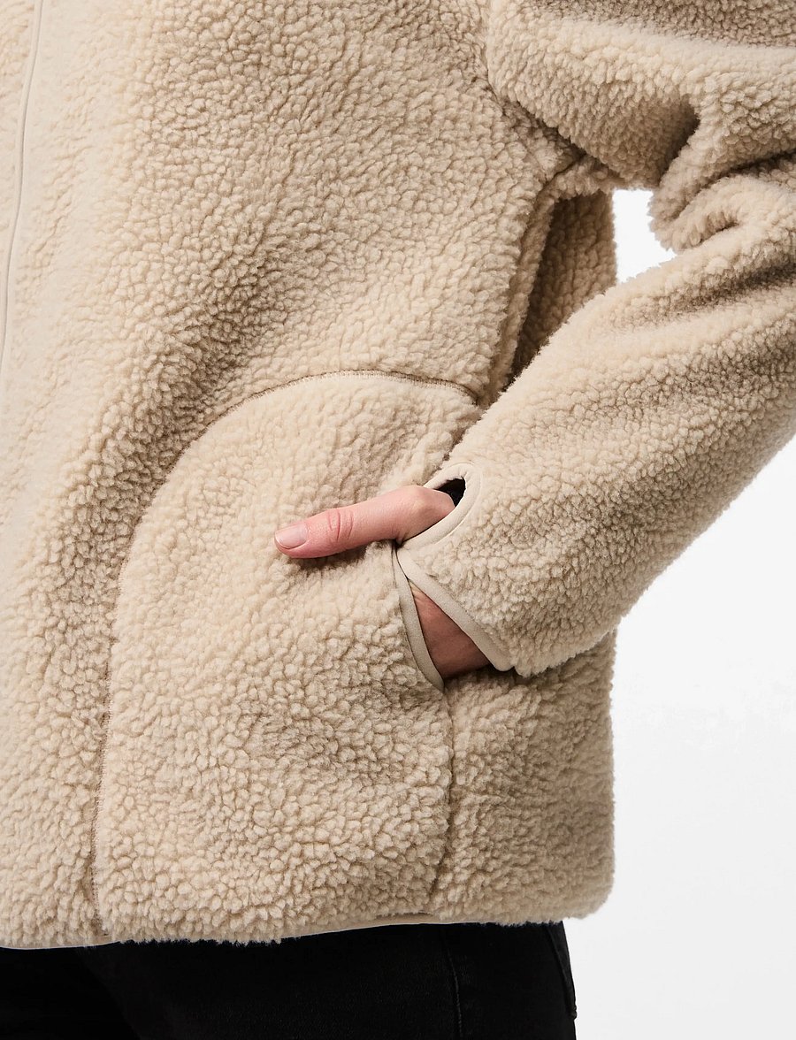 Pieces - PCSADIA LS TEDDY JACKET NOOS BC - frühlingsjacken - silver gray - 5