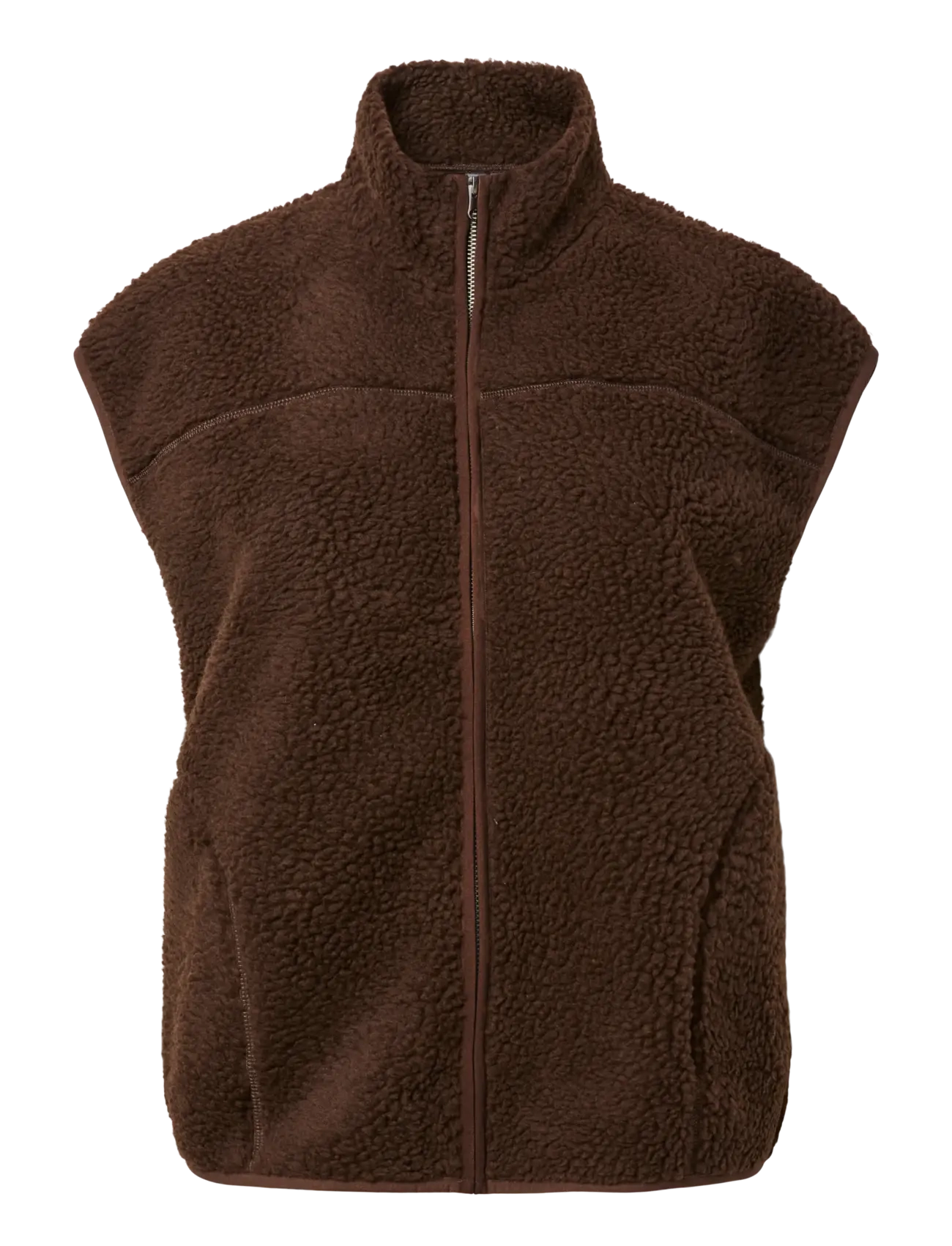 PIECES Pcsadia Teddy Vest Noos Bc Braun - XXL - Damen