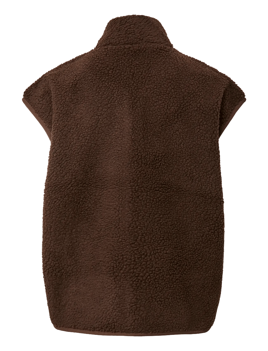 Pieces - PCSADIA TEDDY VEST NOOS BC - teddy-vestid - hot fudge - 2