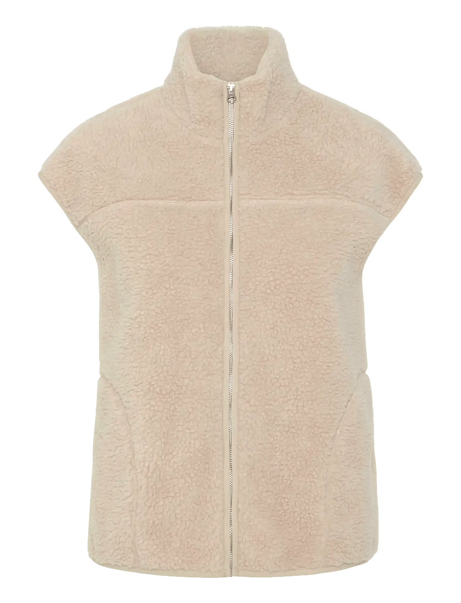 Pieces - PCSADIA TEDDY VEST NOOS BC - teddy-vestid - silver gray - 1
