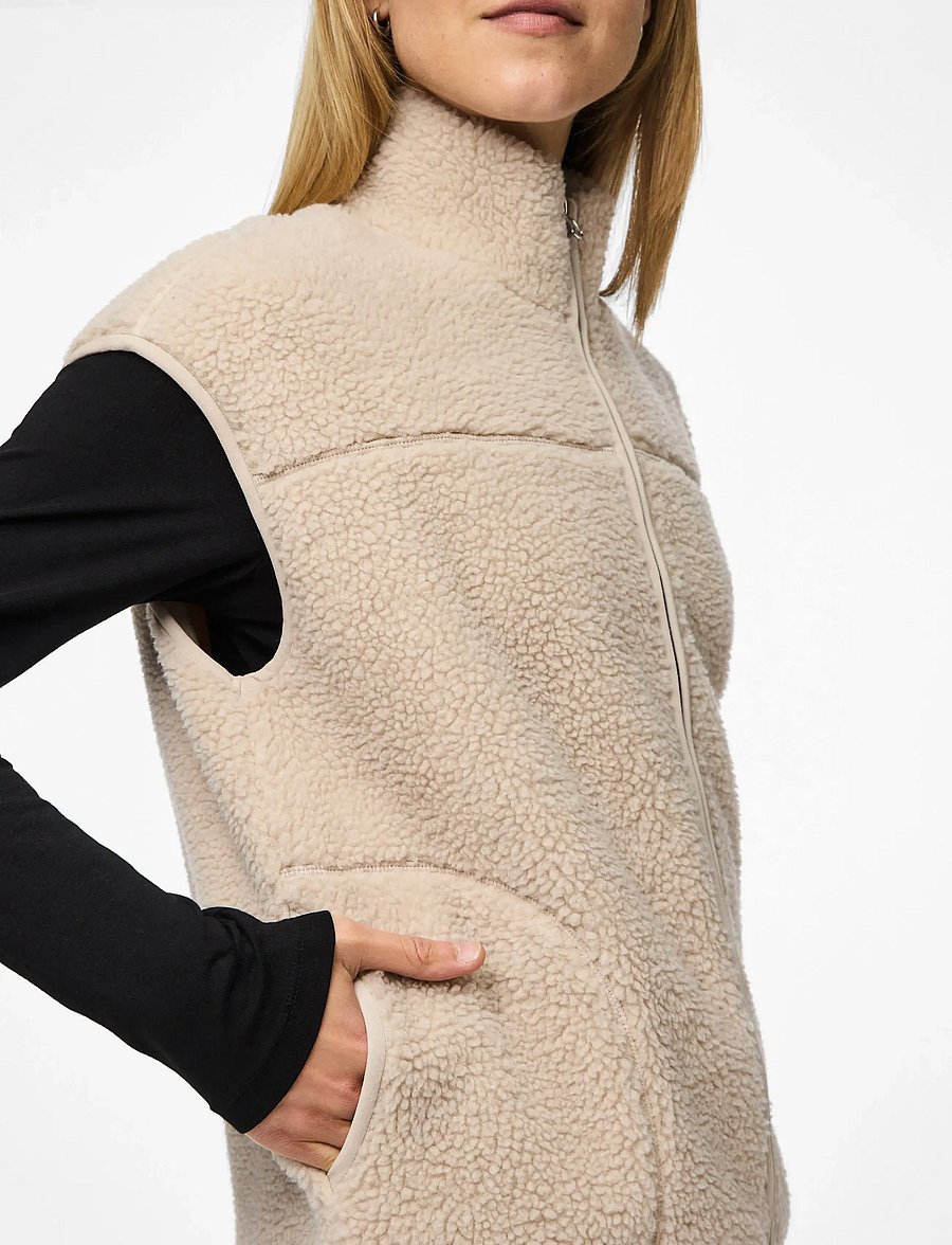 Pieces - PCSADIA TEDDY VEST NOOS BC - teddy-vestid - silver gray - 5