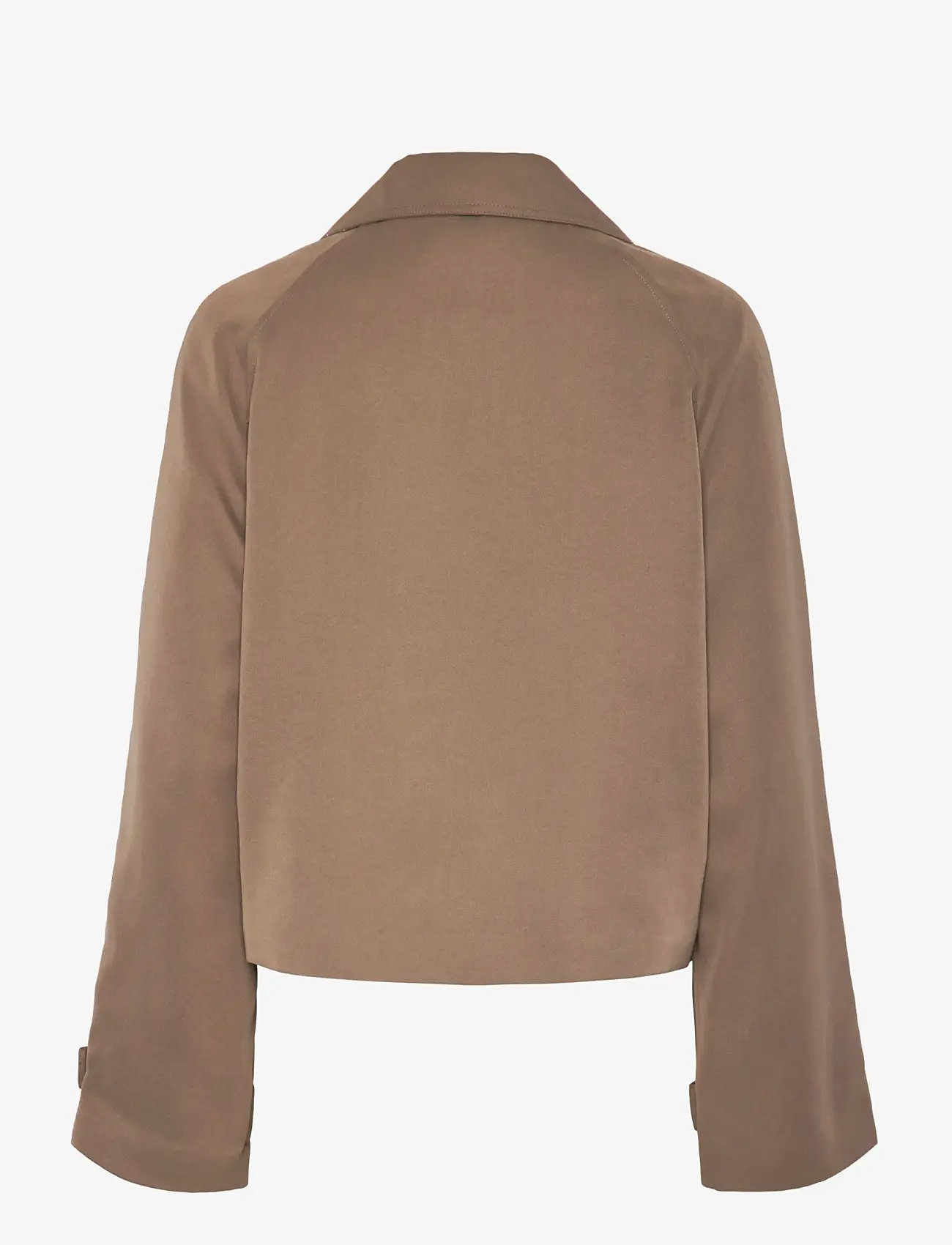 Pieces - PCSCARLETT LS SHORT TRENCHCOAT NOOS BC - pavasarinės striukės - brown lentil - 2