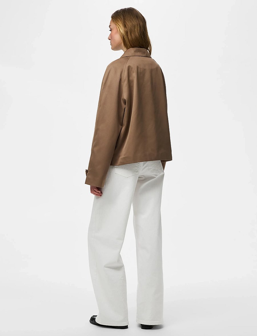 Pieces - PCSCARLETT LS SHORT TRENCHCOAT NOOS BC - frühlingsjacken - brown lentil - 3
