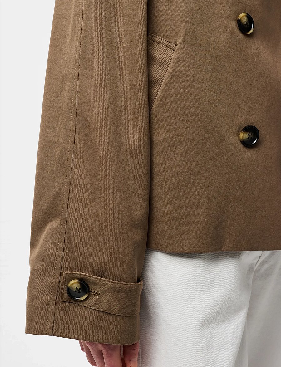 Pieces - PCSCARLETT LS SHORT TRENCHCOAT NOOS BC - vestes de printemps - brown lentil - 5