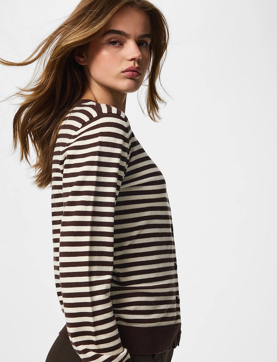 Pieces - PCNORA LS O-NECK KNIT CARDIGAN NOOS BC - strickjacken - hot fudge - 0
