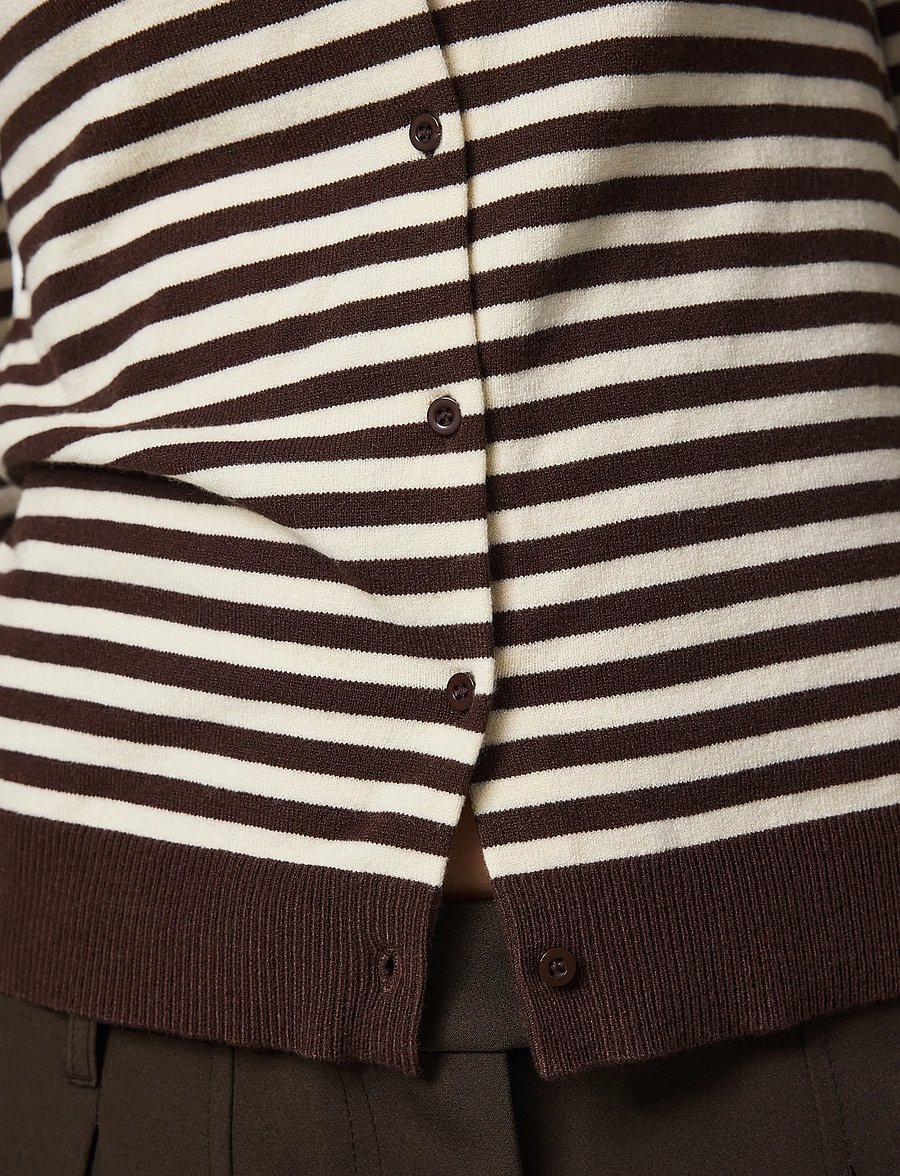 Pieces - PCNORA LS O-NECK KNIT CARDIGAN NOOS BC - strickjacken - hot fudge - 5