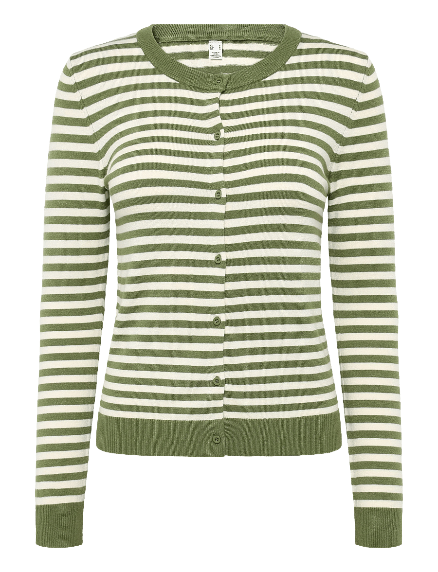Pieces - PCNORA LS O-NECK KNIT CARDIGAN NOOS BC - cardigans - sphagnum - 0
