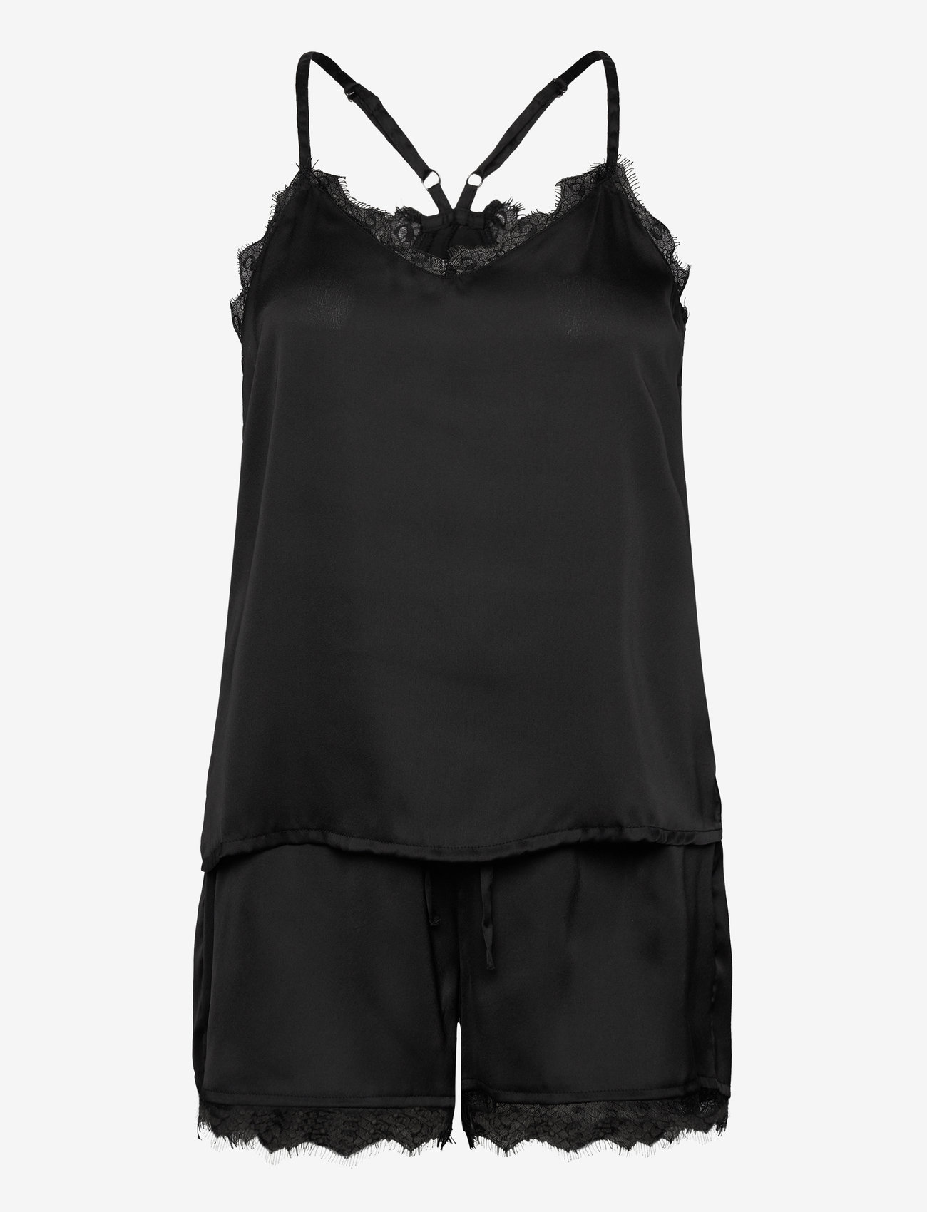 Pieces - PCANOVI SATIN NIGHTWEAR SET - black - 0