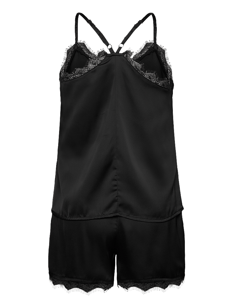 Pieces - PCANOVI SATIN NIGHTWEAR SET - black - 1
