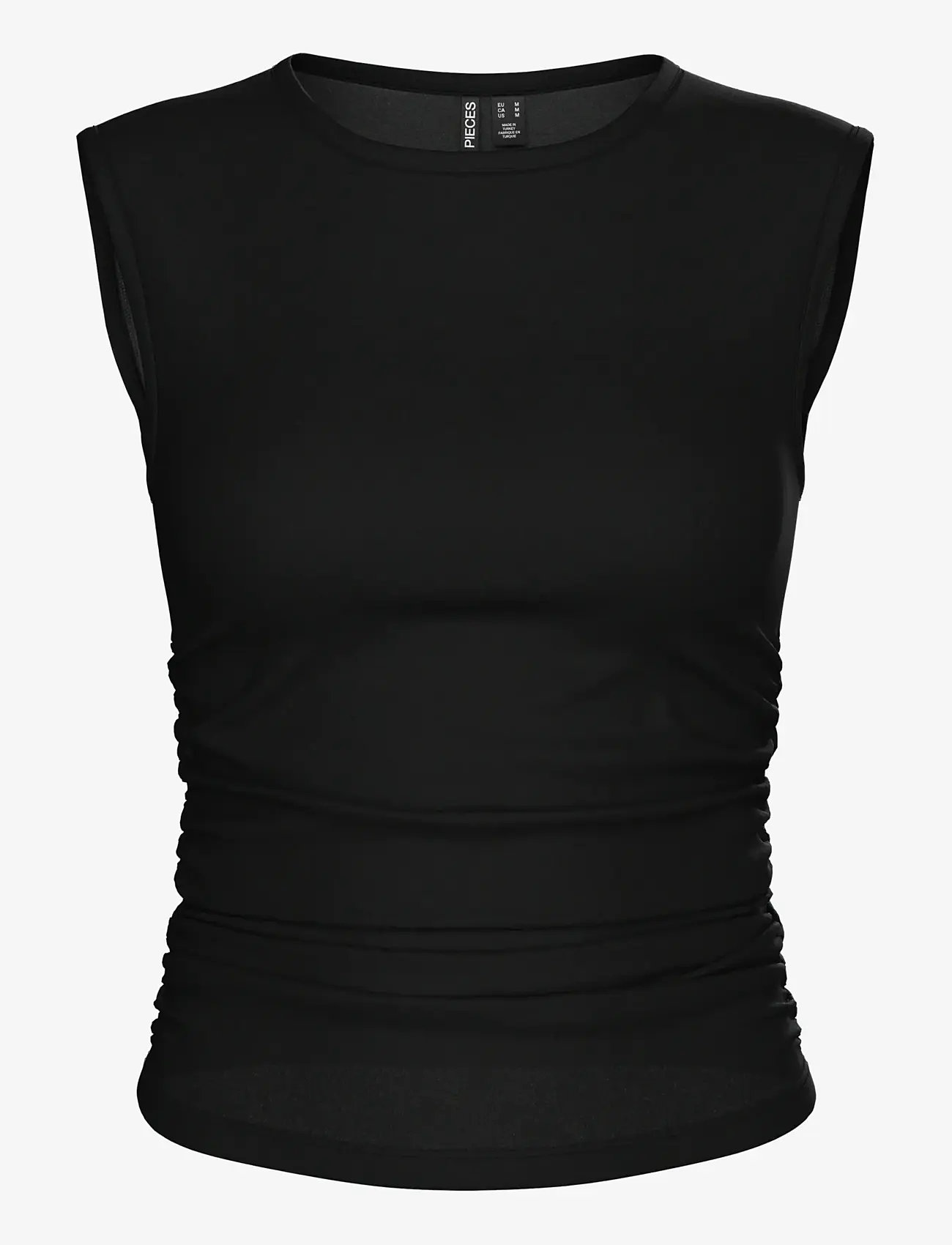 Pieces - PCMADISON SL RUCHING TOP JRS NOOS BC - Ärmellose tops - black - 1