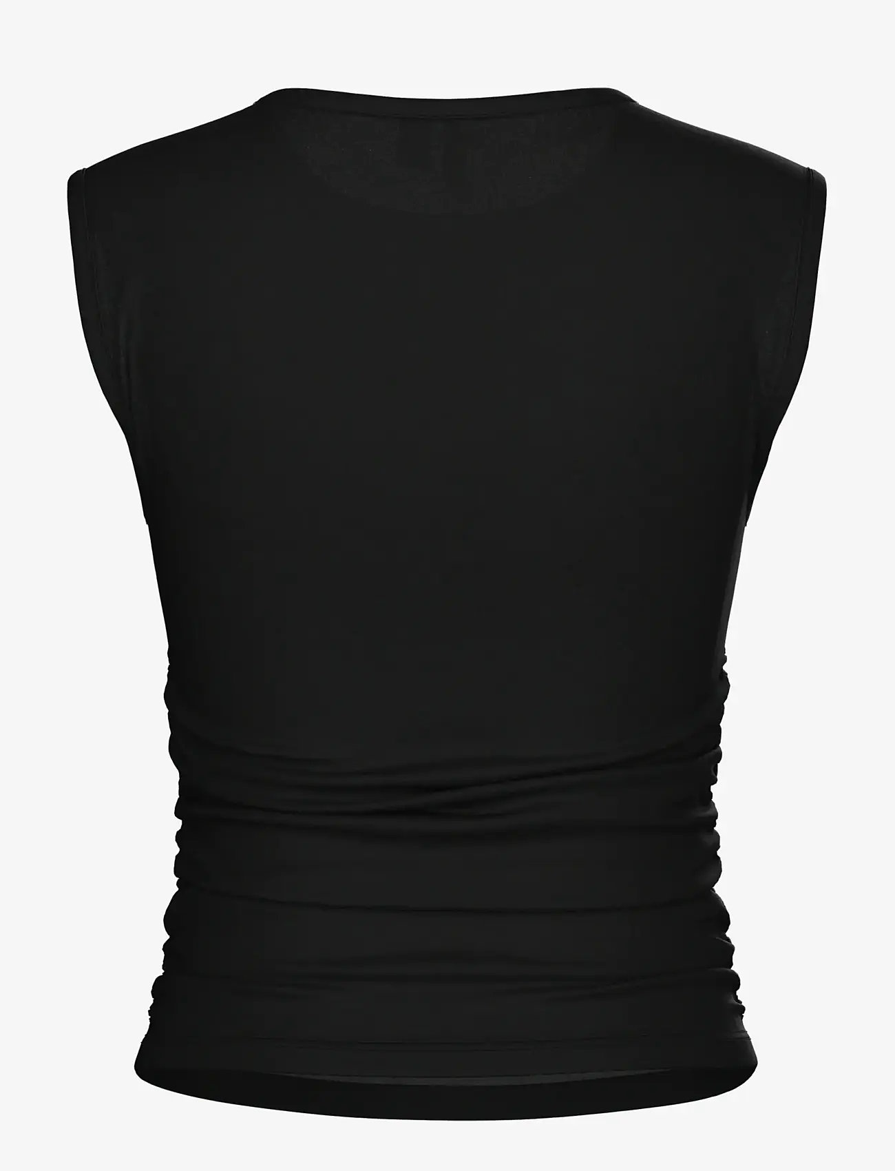 Pieces - PCMADISON SL RUCHING TOP JRS NOOS BC - Ärmellose tops - black - 2