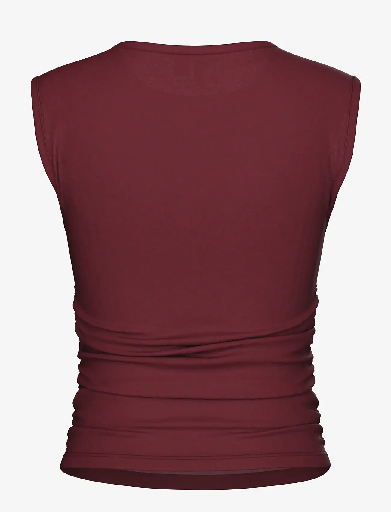 Pieces - PCMADISON SL RUCHING TOP JRS NOOS BC - tanktops - tawny port - 2