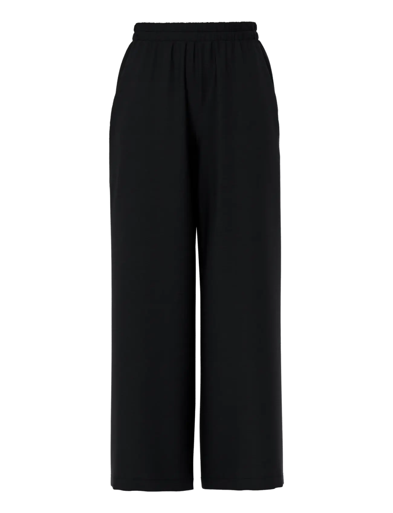 Pieces - PCTIFFANY HW WIDE PANTS WVN NOOS BC - black - 1