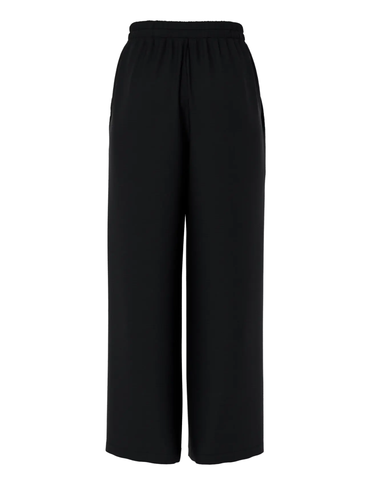 Pieces - PCTIFFANY HW WIDE PANTS WVN NOOS BC - black - 2