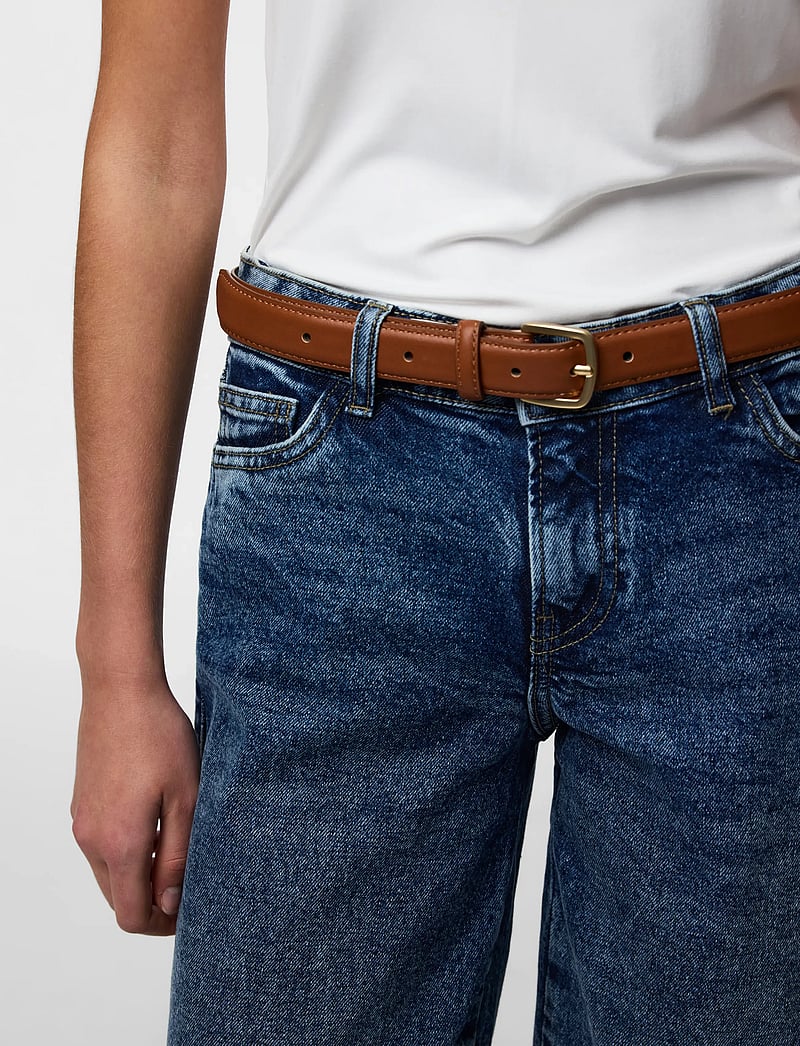 Pieces - PCOLINE 2-PACK JEANS BELT NOOS PU - casual bælter - black - 4