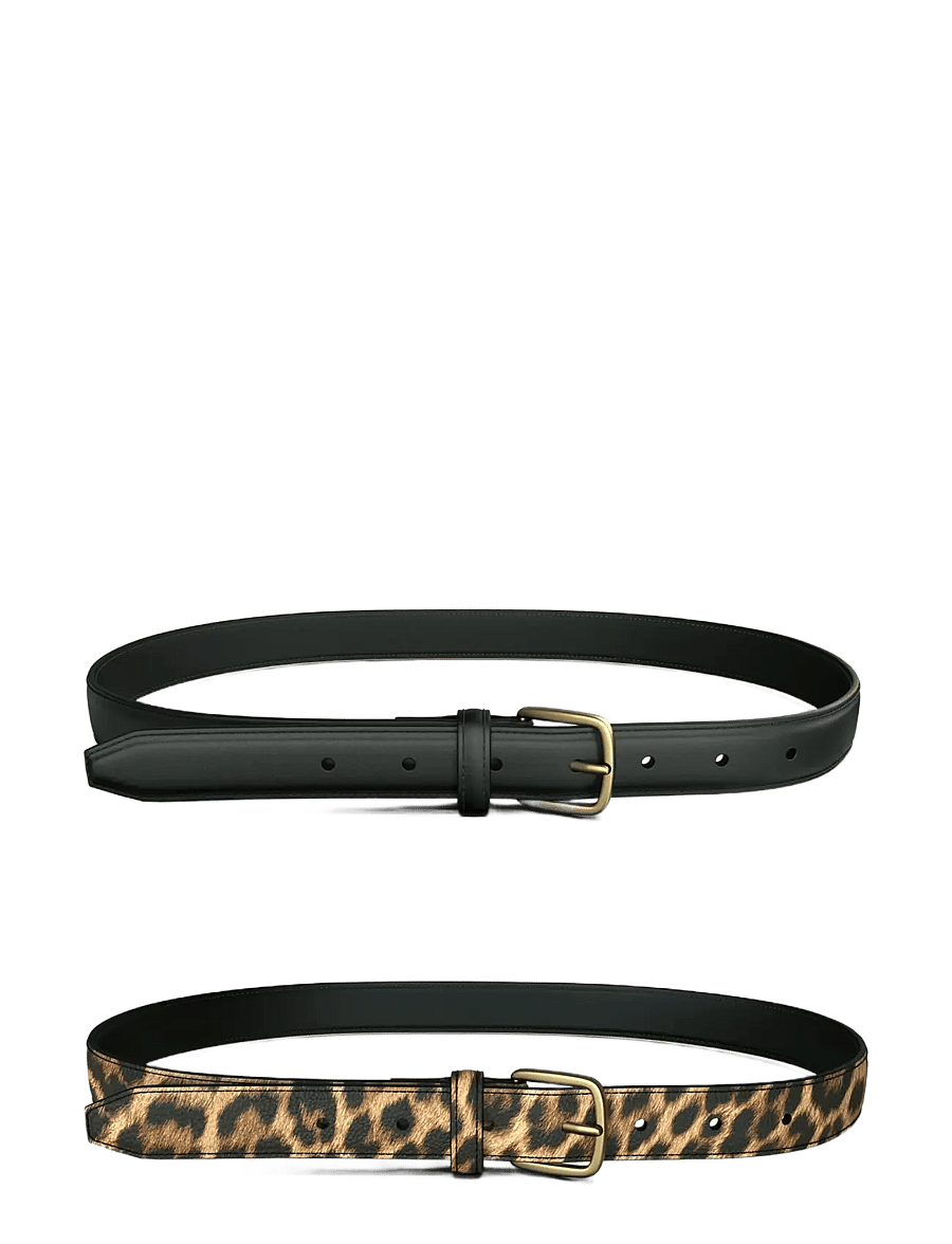 Pieces - PCOLINE 2-PACK JEANS BELT NOOS PU - black - 1