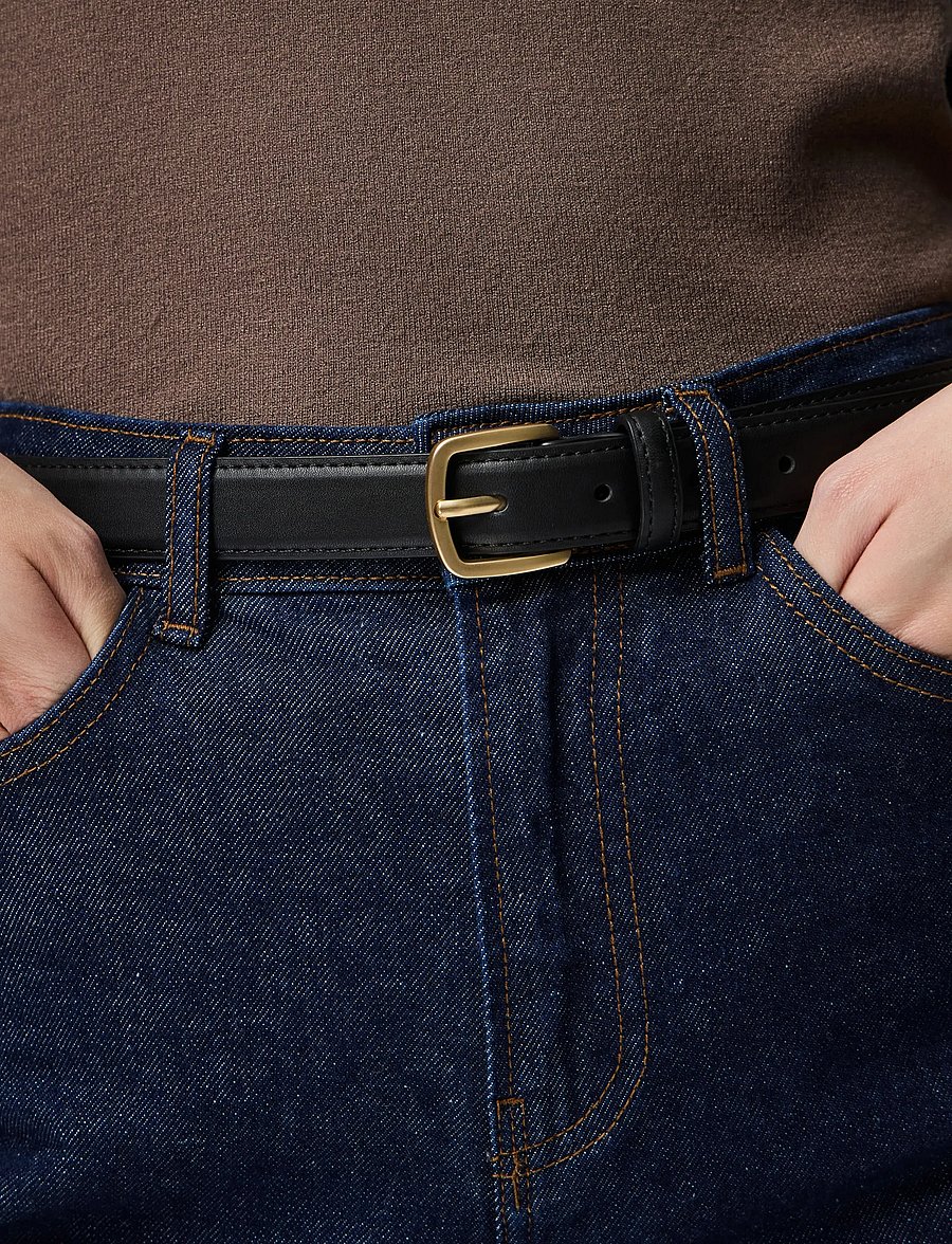 Pieces - PCOLINE 2-PACK JEANS BELT NOOS PU - black - 3