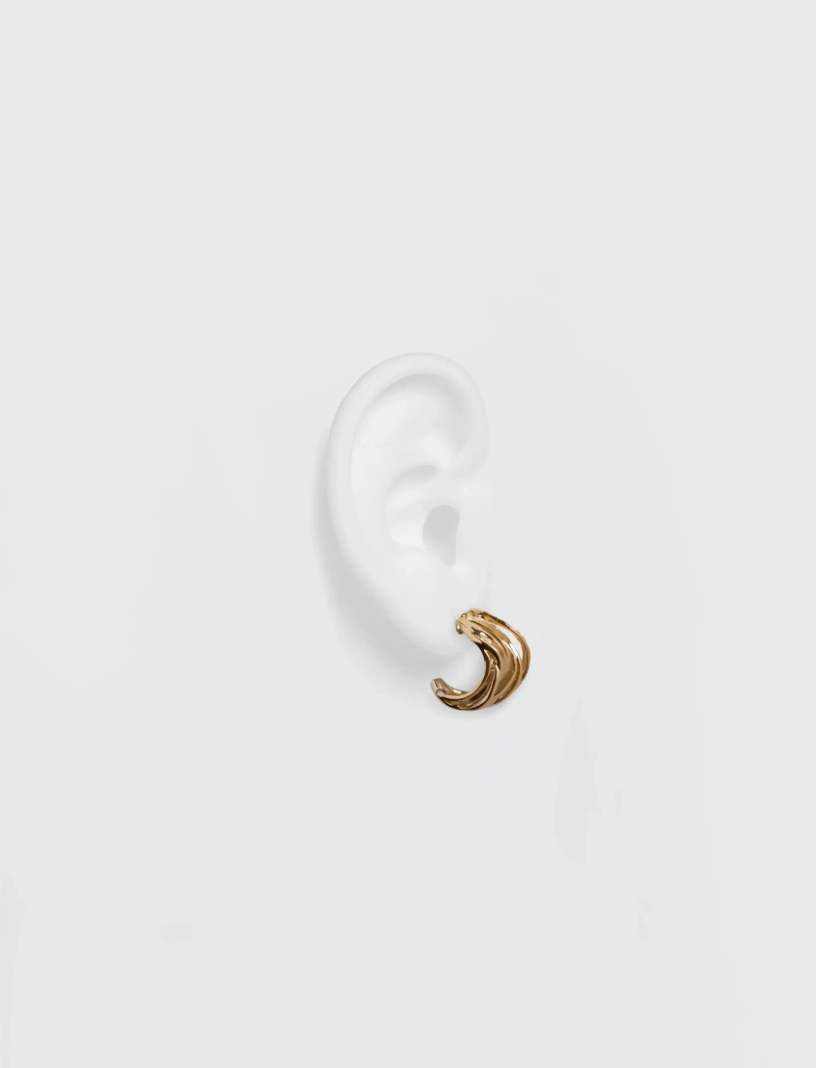 Pieces Pcerika Hoop Earrings Noos, One Size, Earrings, Gold - Hoops, Frauen