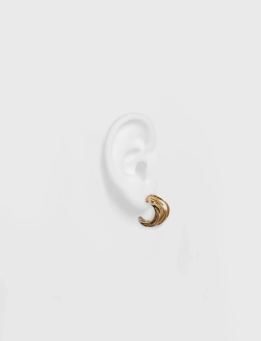 Pieces - PCERIKA HOOP EARRINGS NOOS - hoops - gold colour - 0