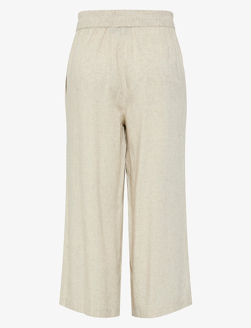 Pieces - PCPIA LINEN BLEND HW CULOTTE WVN NOOS - leinenhosen - birch - 2