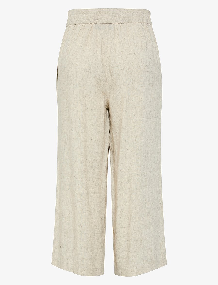 Pieces - PCPIA LINEN BLEND HW CULOTTE WVN NOOS - leinenhosen - birch - 2