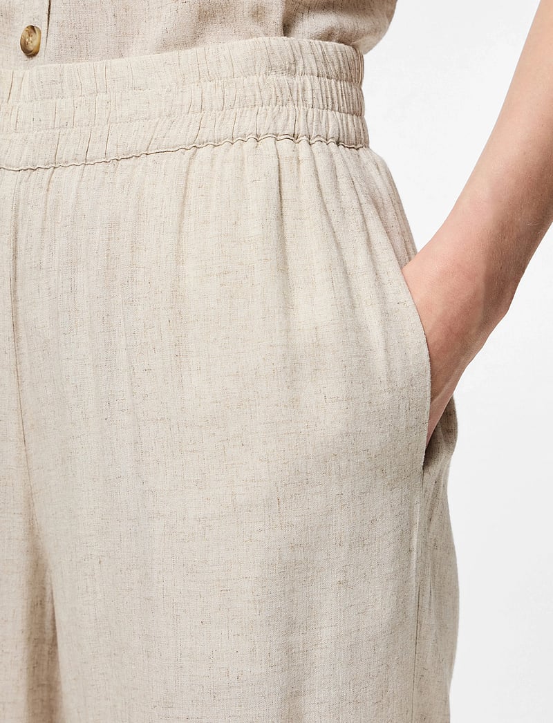 Pieces - PCPIA HW WIDE CULOTTE WVN NOOS - linnebyxor - birch - 5