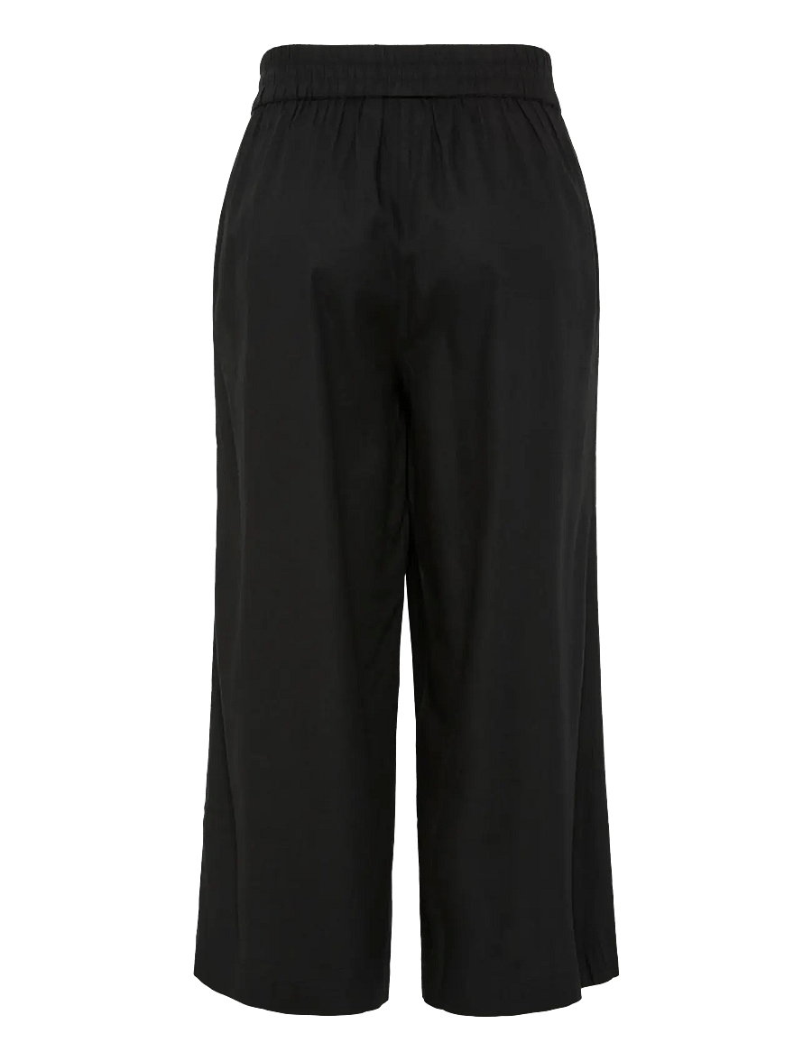 Pieces - PCPIA LINEN BLEND HW CULOTTE WVN NOOS - linnen broeken - black - 2