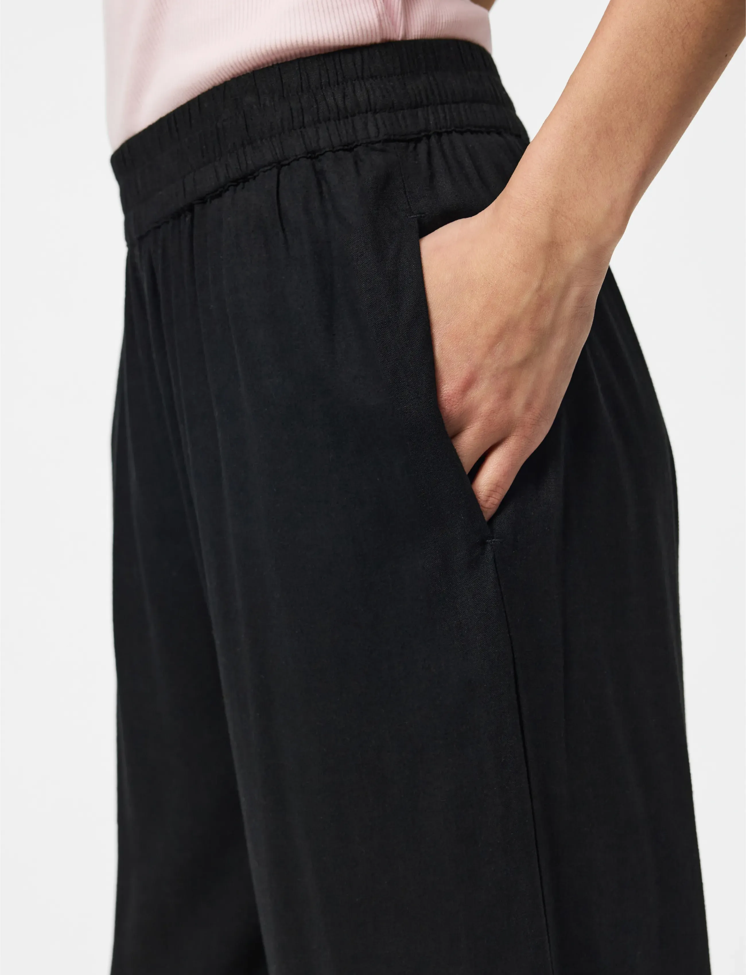 PIECES Pcpia Hw Wide Culotte Wvn Noos linnebyxor dam – bild 4