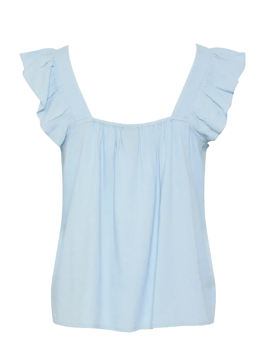 Pieces - PCPIA SL TOP WVN NOOS - varrukateta pluusid - cashmere blue - 2